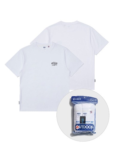 2팩 코튼폴리 티셔츠 화이트 2PACK C/P T-SHIRTS WHITE